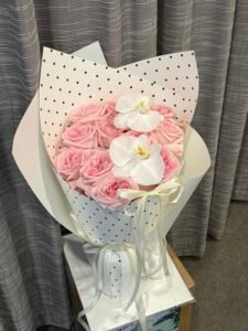 Pink Roses with Orchid