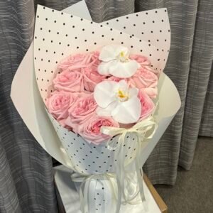 Pink Roses with Orchid